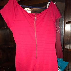 Red knee length dress